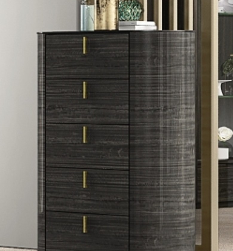 CHEST 5 DRAWER GREY ANGLEY image