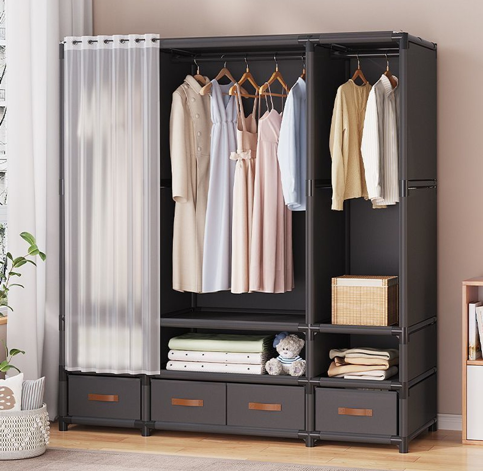  Elegant Heavy Duty Metallic Wardrobe  image