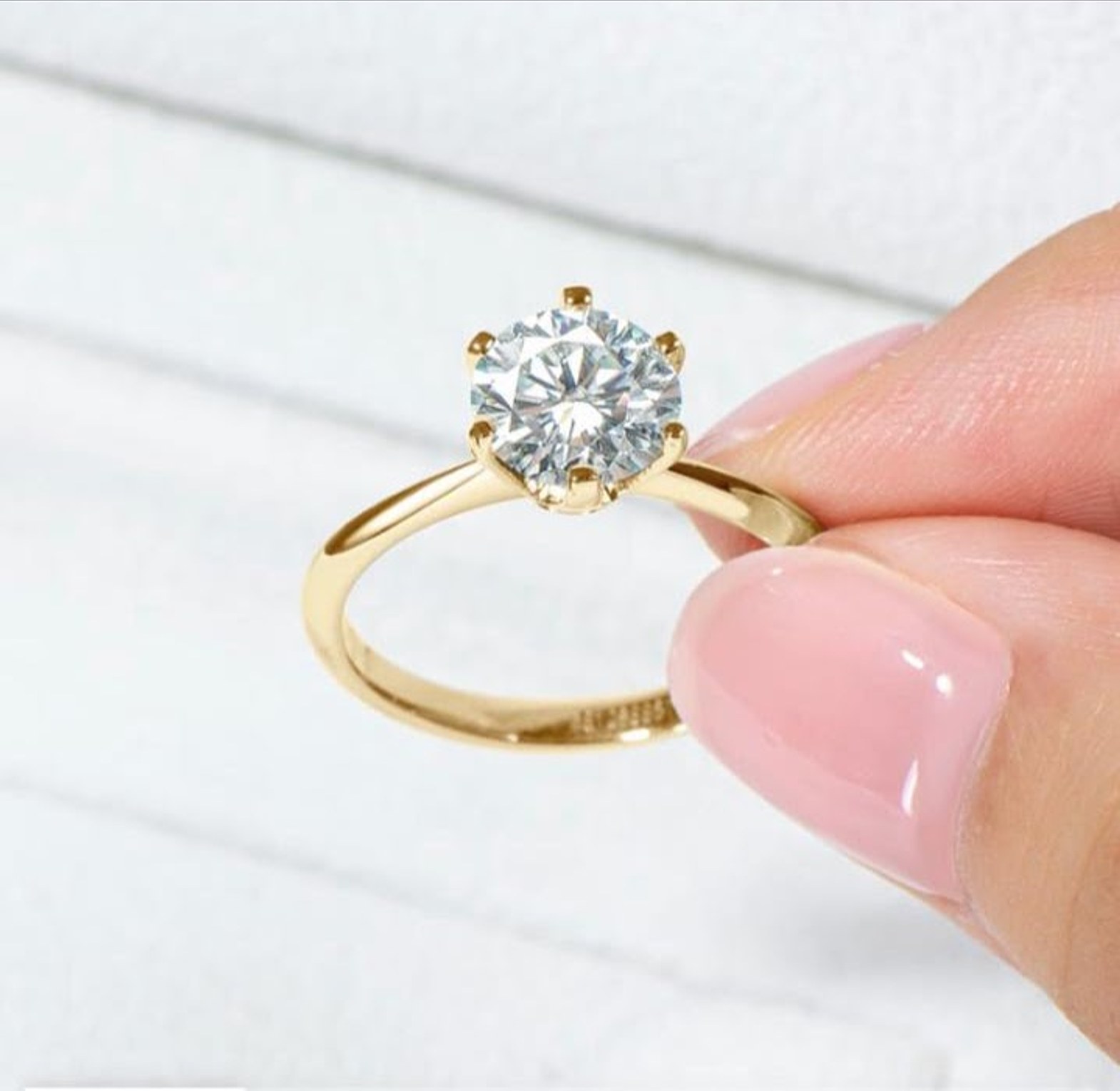 Stainless steel, cubic zirconia engagement proposal ring ring  image