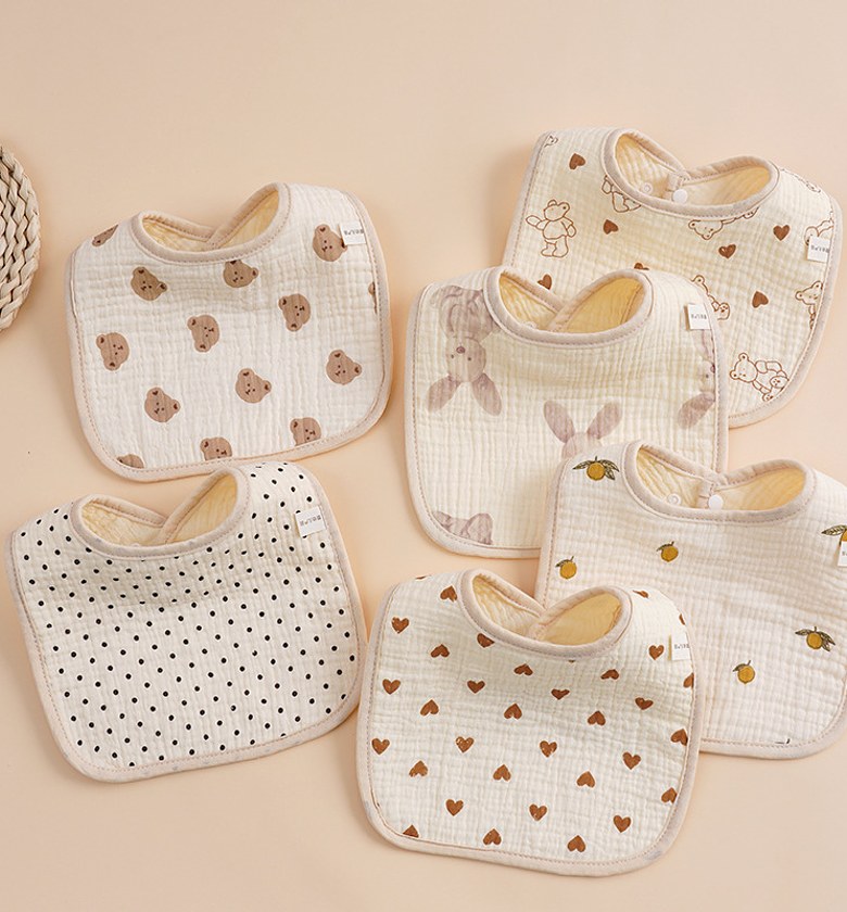 Baby Feeding Bibs – Soft Absorbent Drool & Food Bibs for Infants, Stylish Prints Kenya image