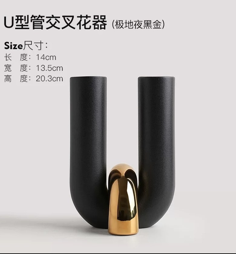 Noir curve vase image