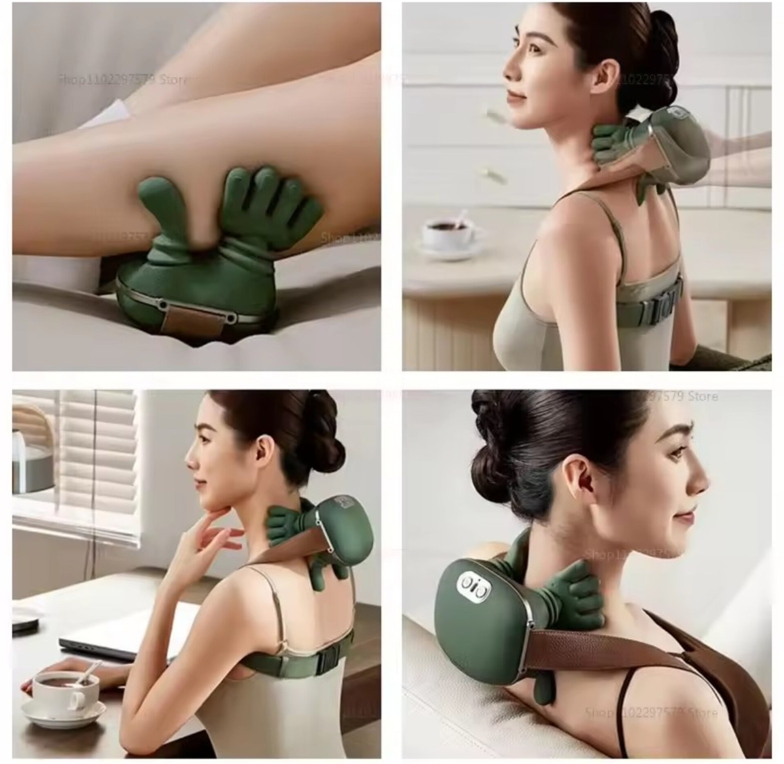 Hand-Simulation Neck and Shoulder Massager , Deep Tissue Kneading for Pain Relief - Portable Personal Massager image