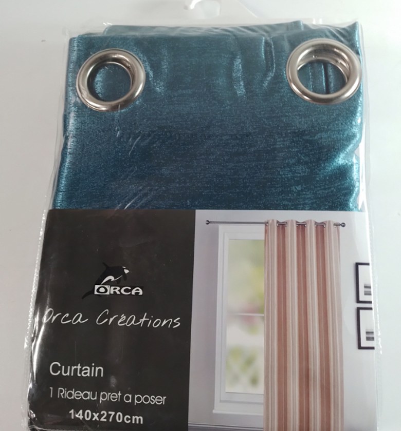 CURTAIN (8 RINGS/BLACK-OU image