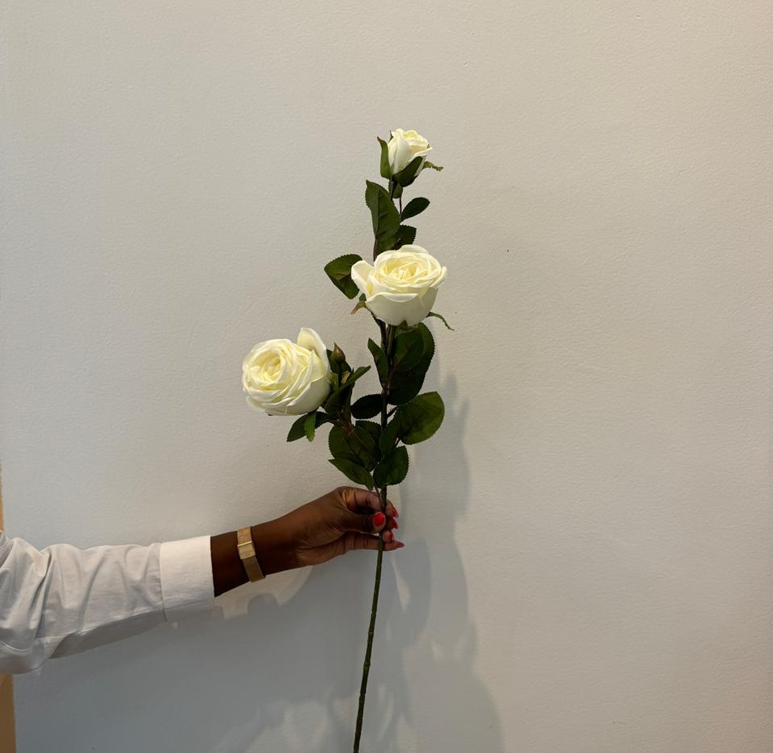 Faux peony rose flowers image
