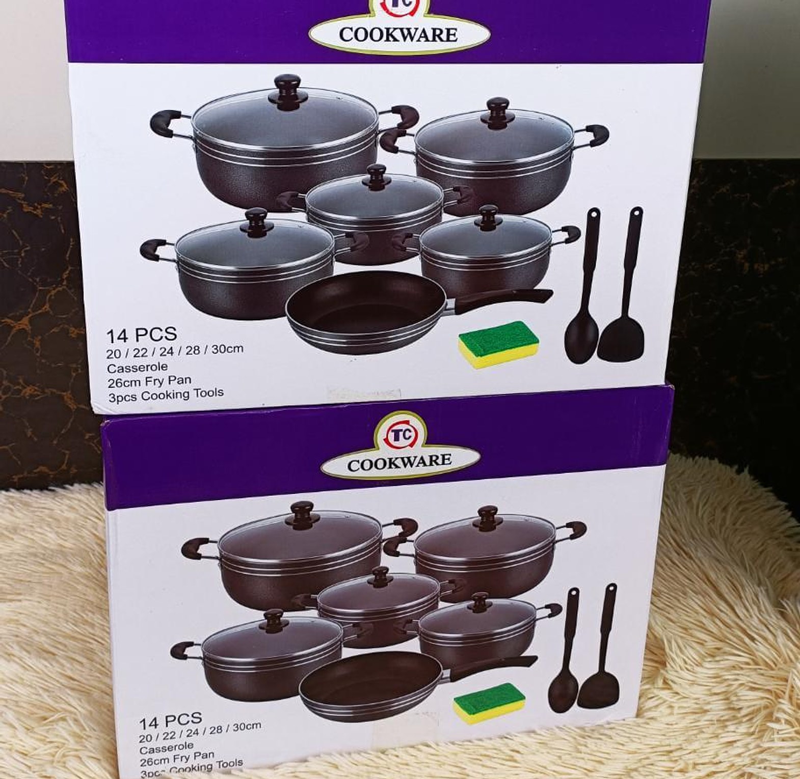 TC 14Pc Non-Stick Cooking Pot Sufuria Set. BEST QUALITY RECOMMENDED image