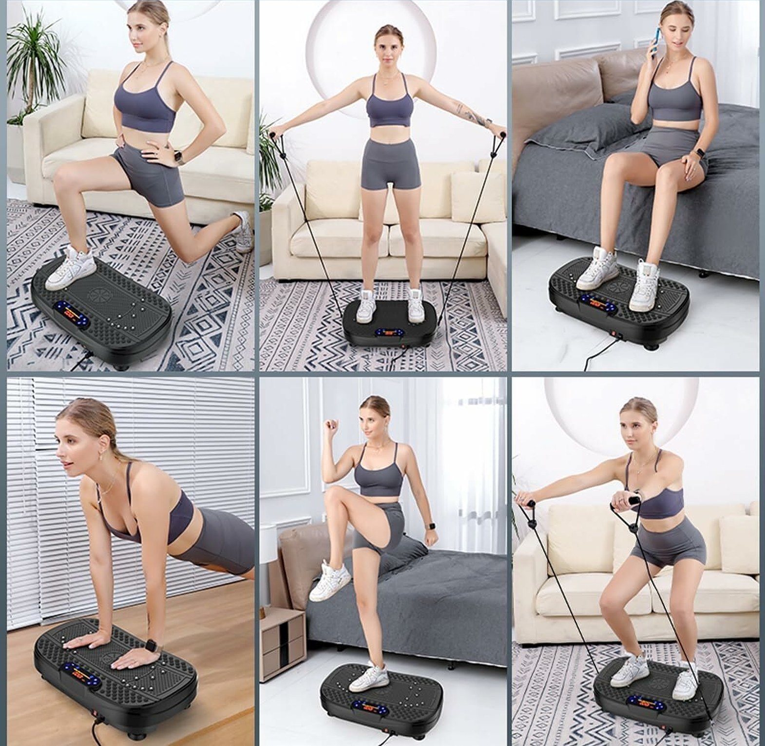 Hot Selling Vibration Plate Exercise Machine With Remote Control, Vibration Platform, Whole Body Workout Machine, Fitness Machine, Foots Massage, Pain Relief, For Weight Loss Shaping Toning Wellness Home Gyms Workout Home Office, image