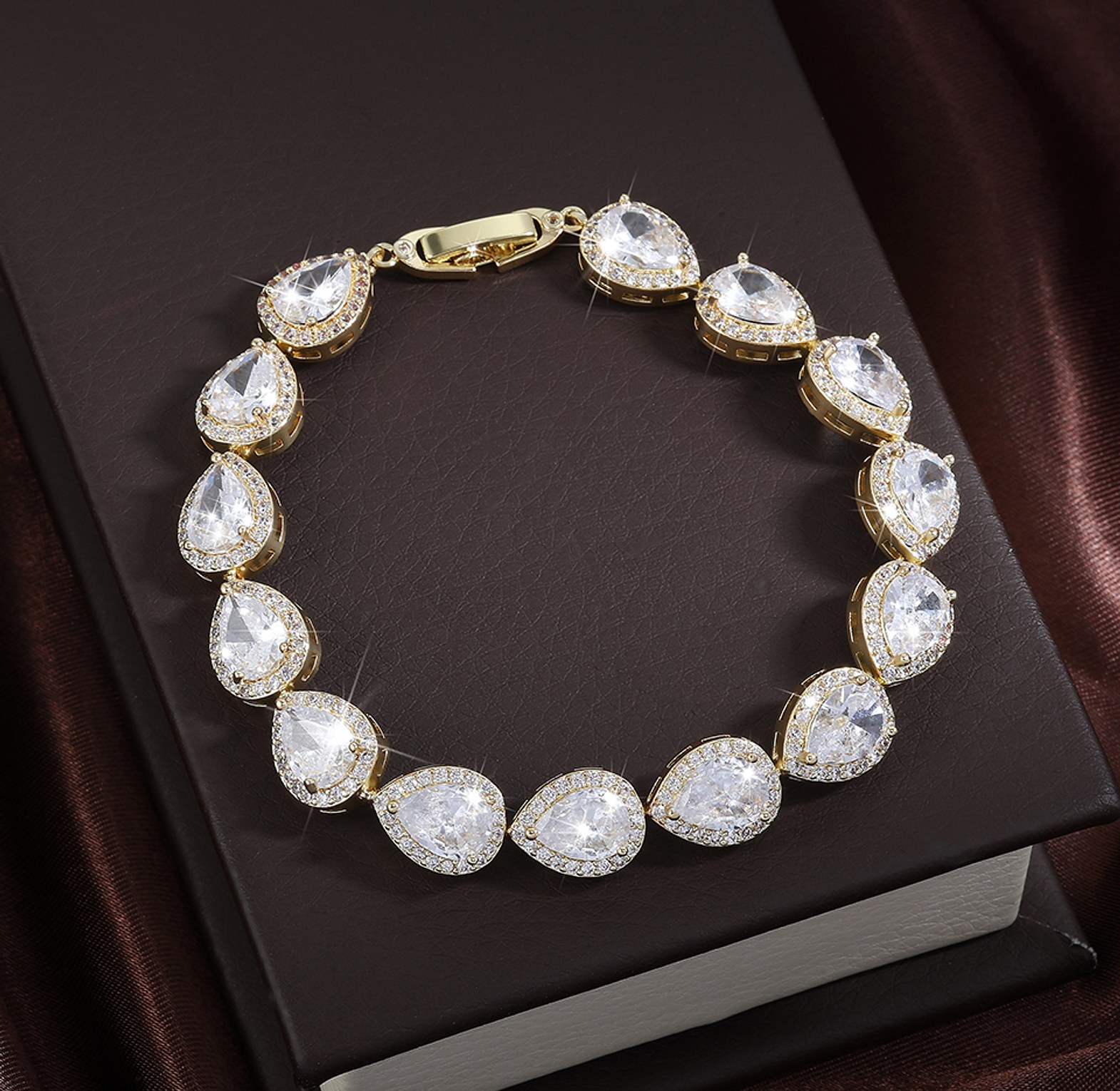 Water Drop Cubic Zirconia bracelets image