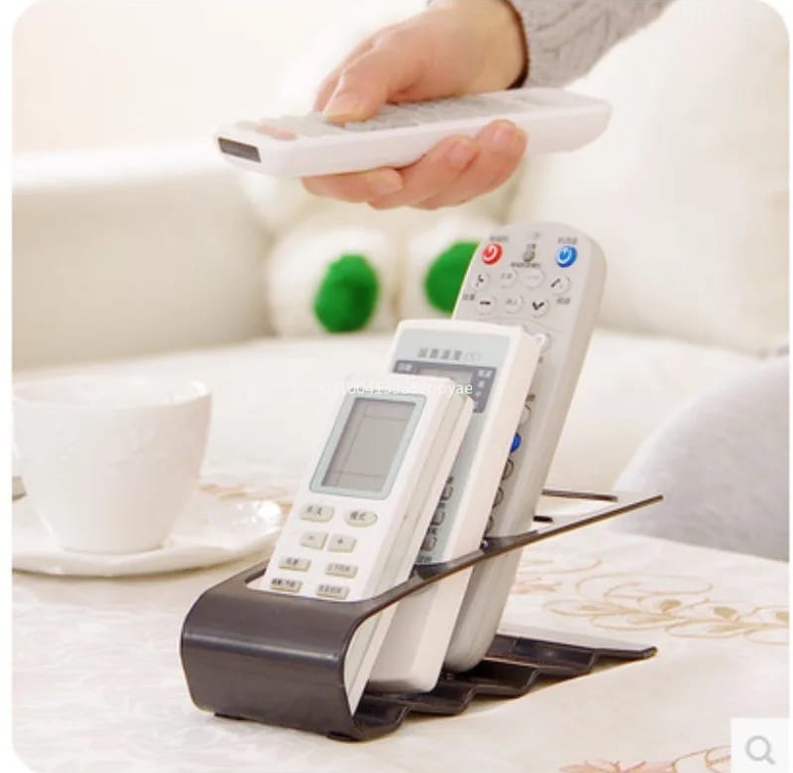 4 Slots Plastic Remote Control Holder  image