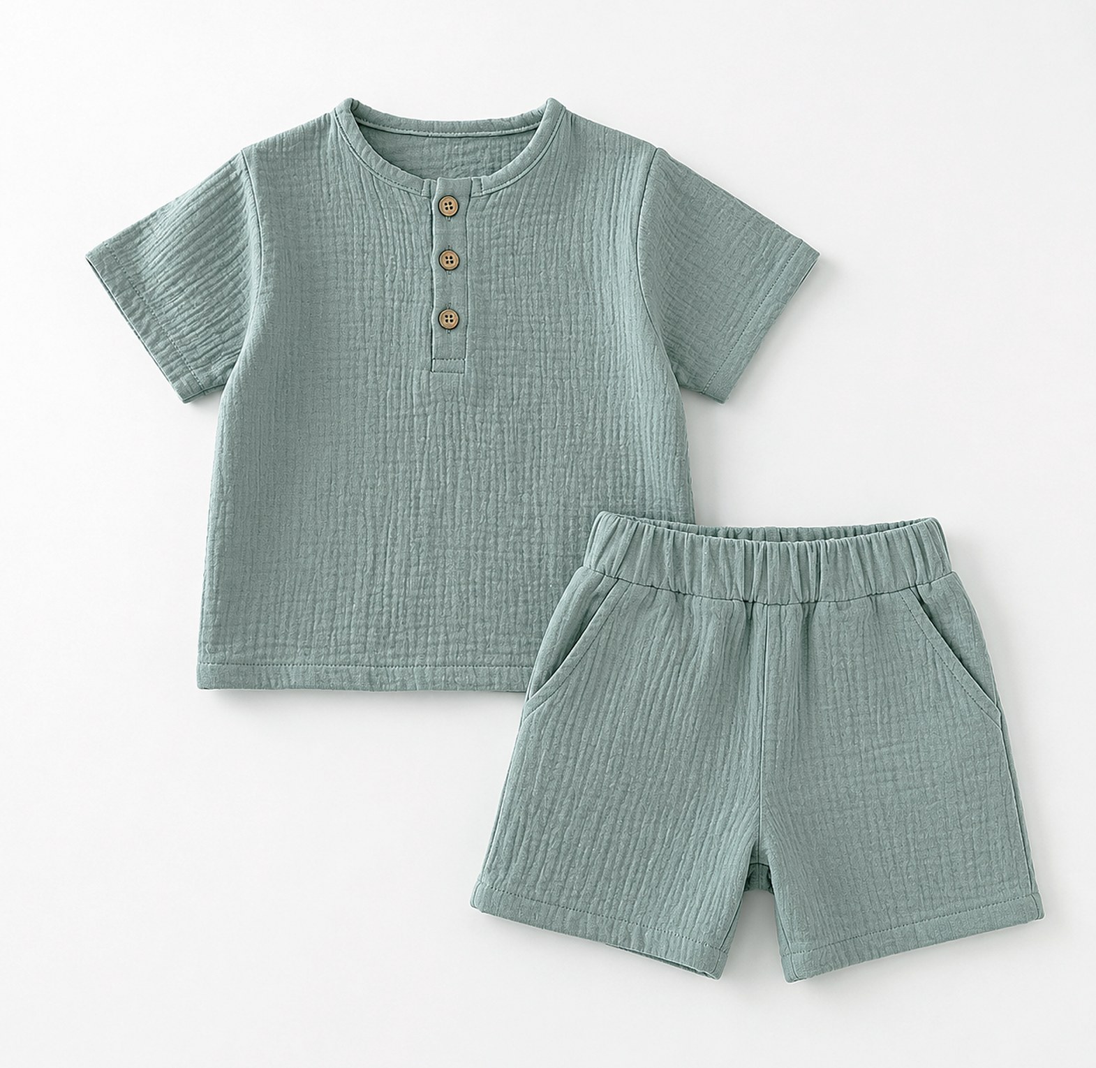 Sage Muslin Play Short Set image