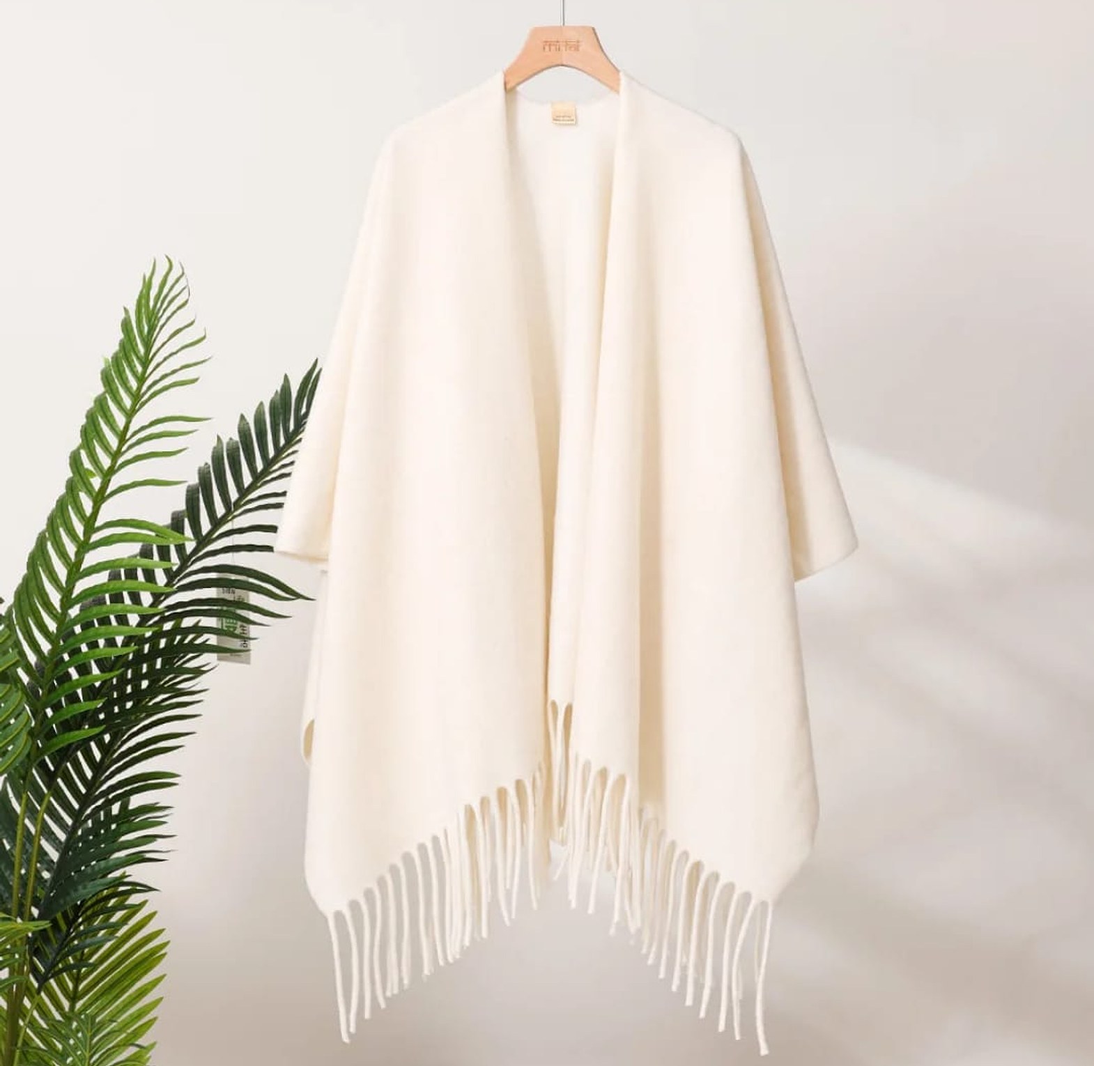 Winter Women Poncho Warm Shawl Double Sided Designer Thickening Blanket Luxury Scarf image