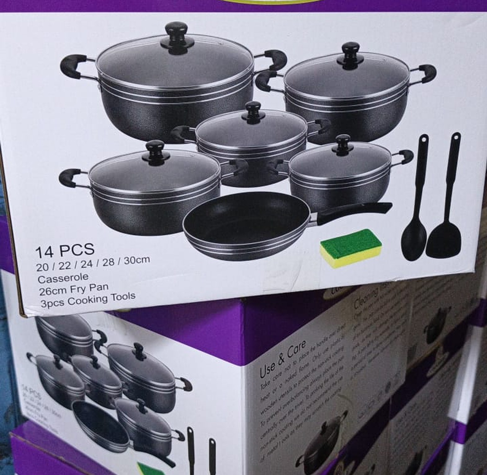 TC 14Pcs Heavy Non-Stick Cooking Pot Sufuria Set image