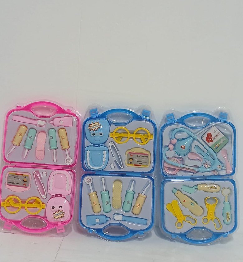Kids Doctor Play Set Medical Kit Toy with Carry Case – Pretend Doctor & Dentist Role Play Set for Boys & Girls image