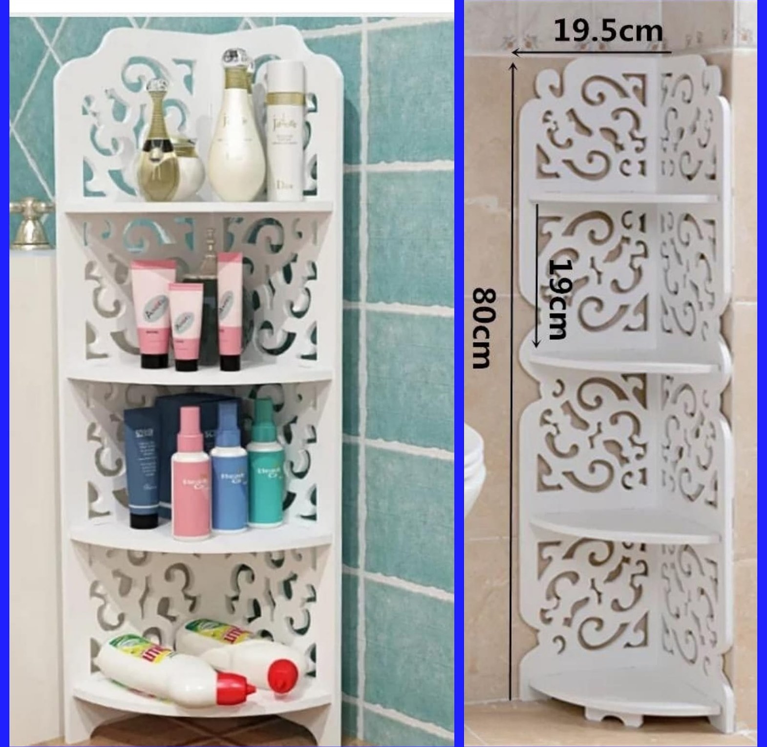 Corner stand bathroom rack image