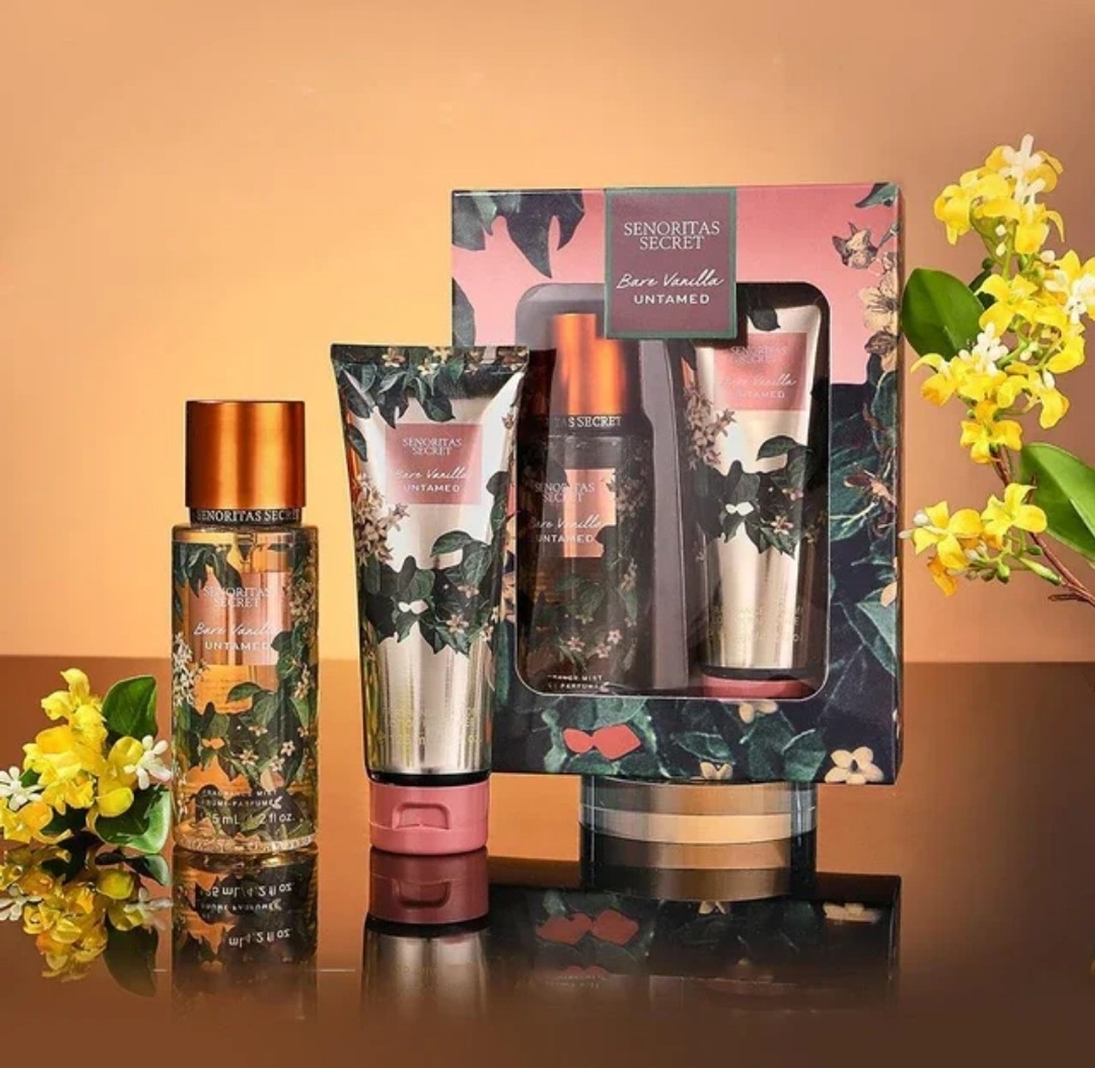 Senoritas Secret Bare Vanilla Untamed Perfume Gift Set with 125ml Body Mist & 125ml Perfume Lotion  image