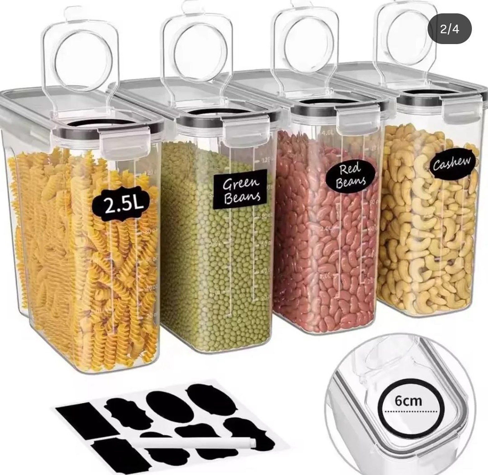 4pc airtight food storage containers image