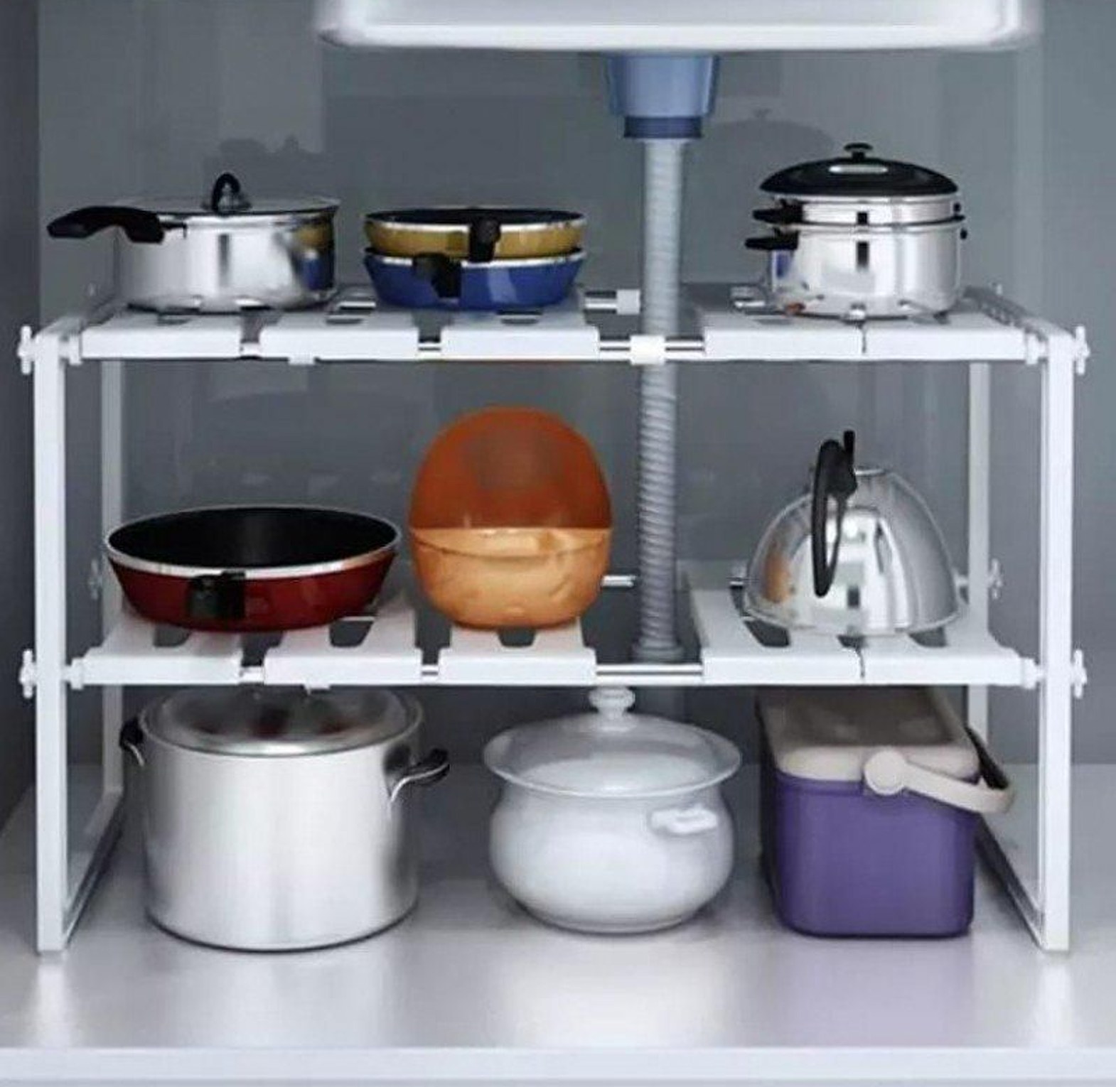 2 Tier Under Sink Organizer Rack image