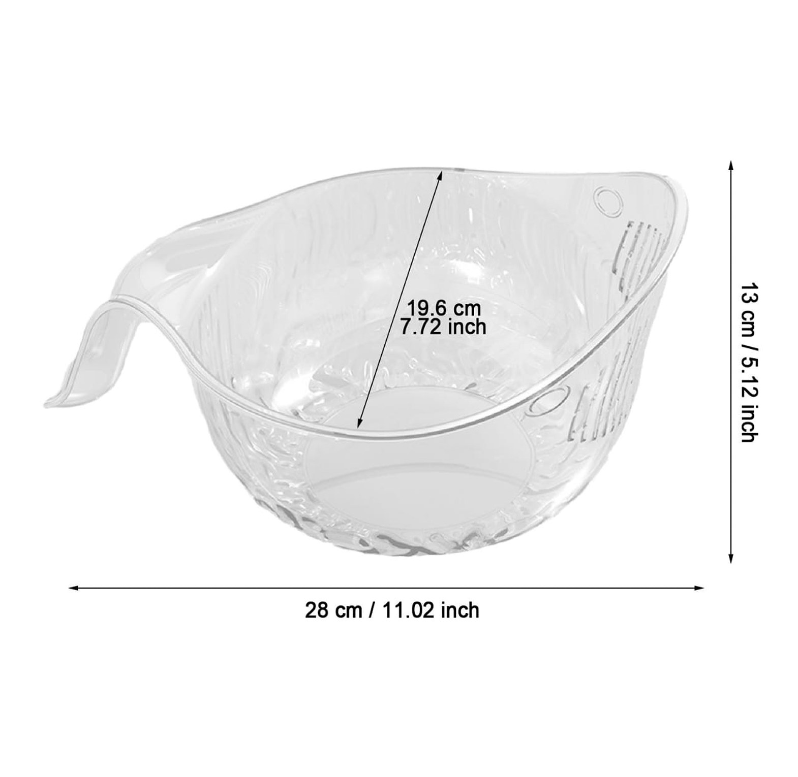 Acrylic Multi Functional Drain New Fruit Cleaning Bowl  image