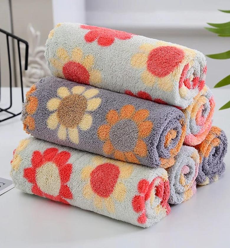 5Pcs 30X30CM Kitchen Cleaning Cloths Soft Absorbent Dishcloth  image