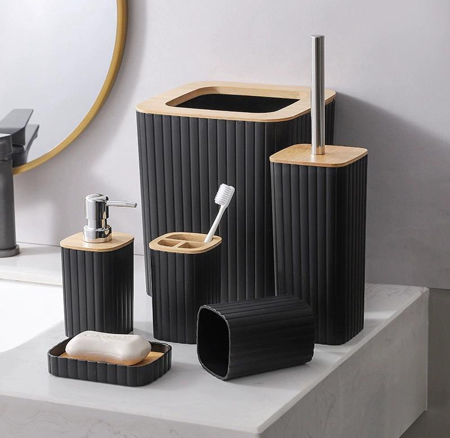 6-Piece Bathroom Accessories Set image