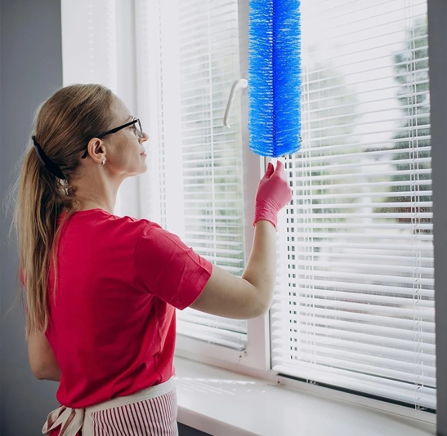 Multifunctional Fan Cleaning Brush and Window Track Dust Duster Tool - Deep Reach AC Cleaner image