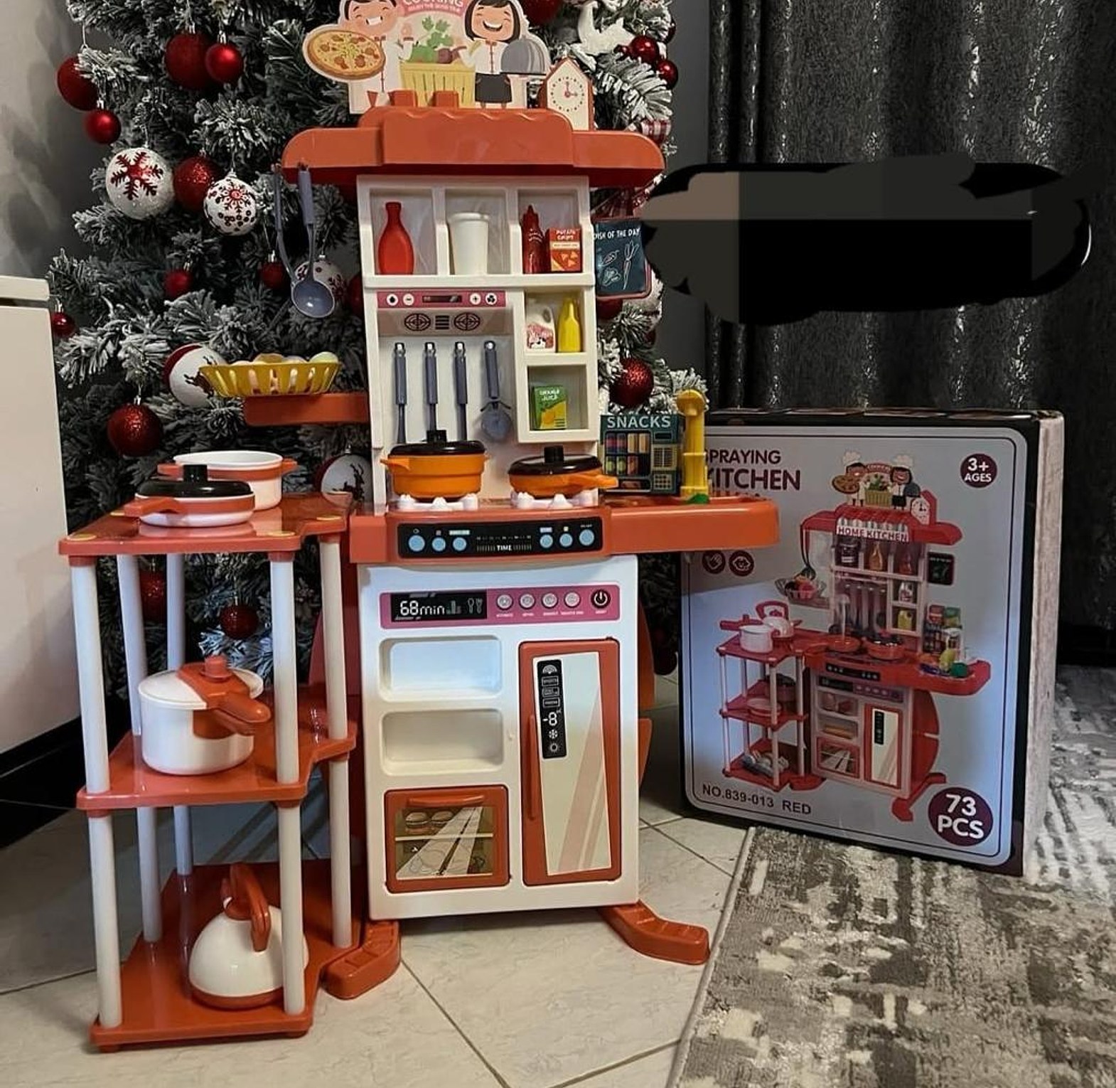 Spraying Kitchen Playset. 73-Piece Kids Play Kitchen Set  image