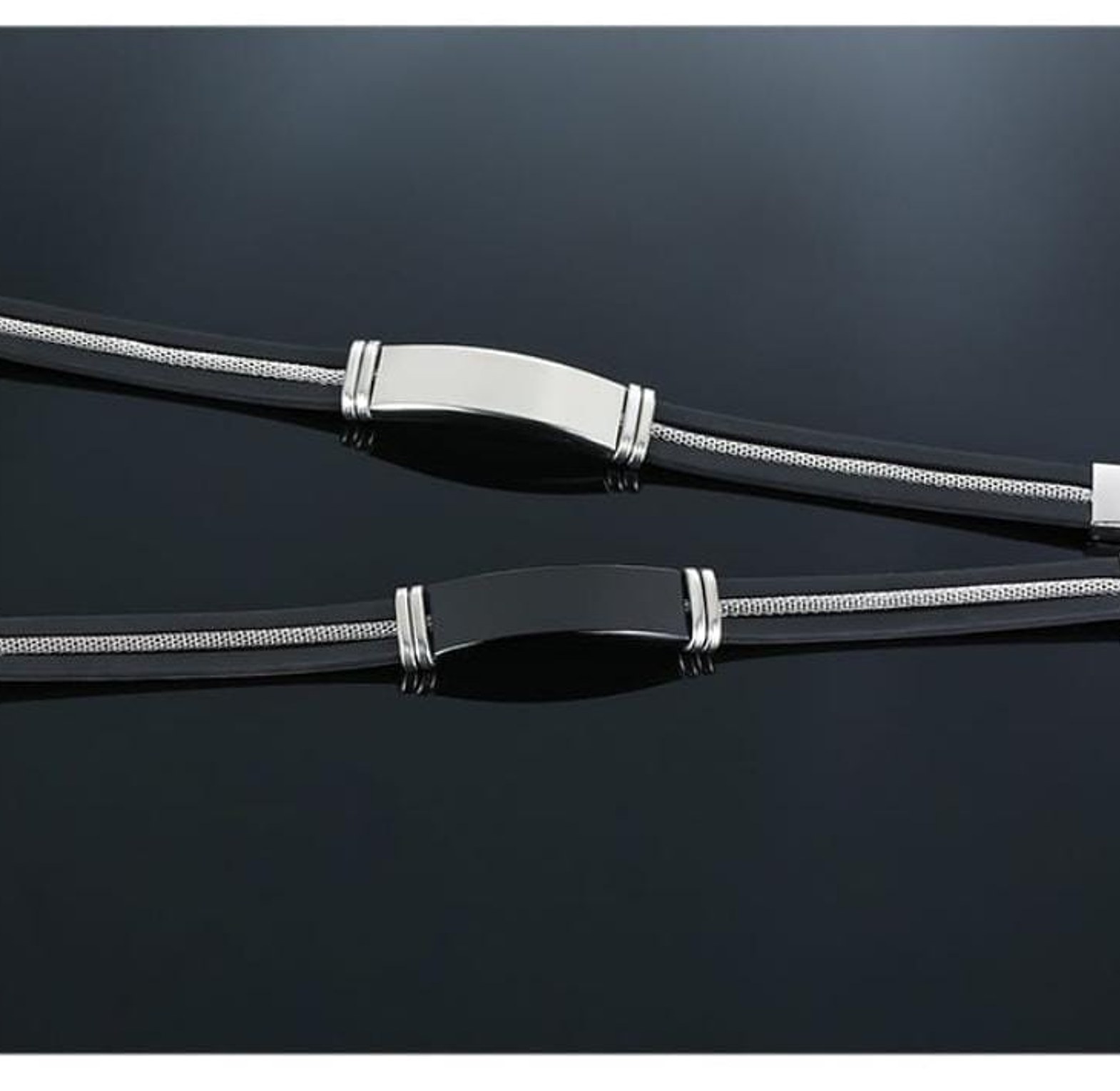 Silicone/ Stainless steel personalized/bespoke /customized bracelets  image