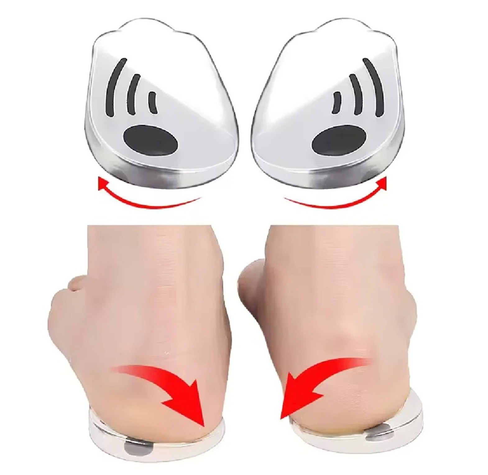 Orthopedic Silicone Heel Wedge Insoles for O-Leg and X-Leg Correction, Medically Designed Leg Alignment Pads for Men & Women  image
