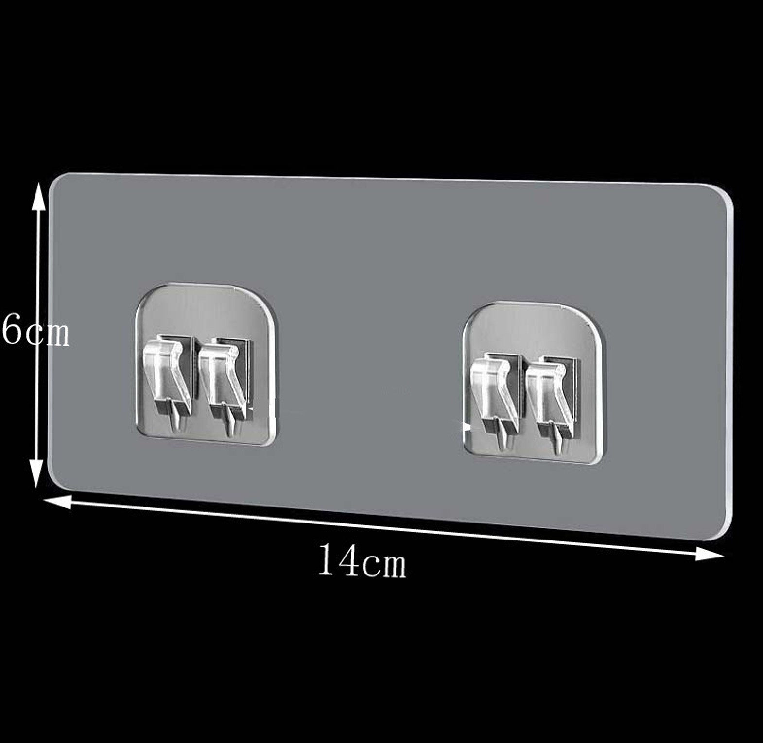 2pcs Adhesive Wall Hooks, Shelf Stickers image