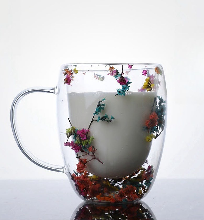 350ml Insulated Double Wall Glass Cup image