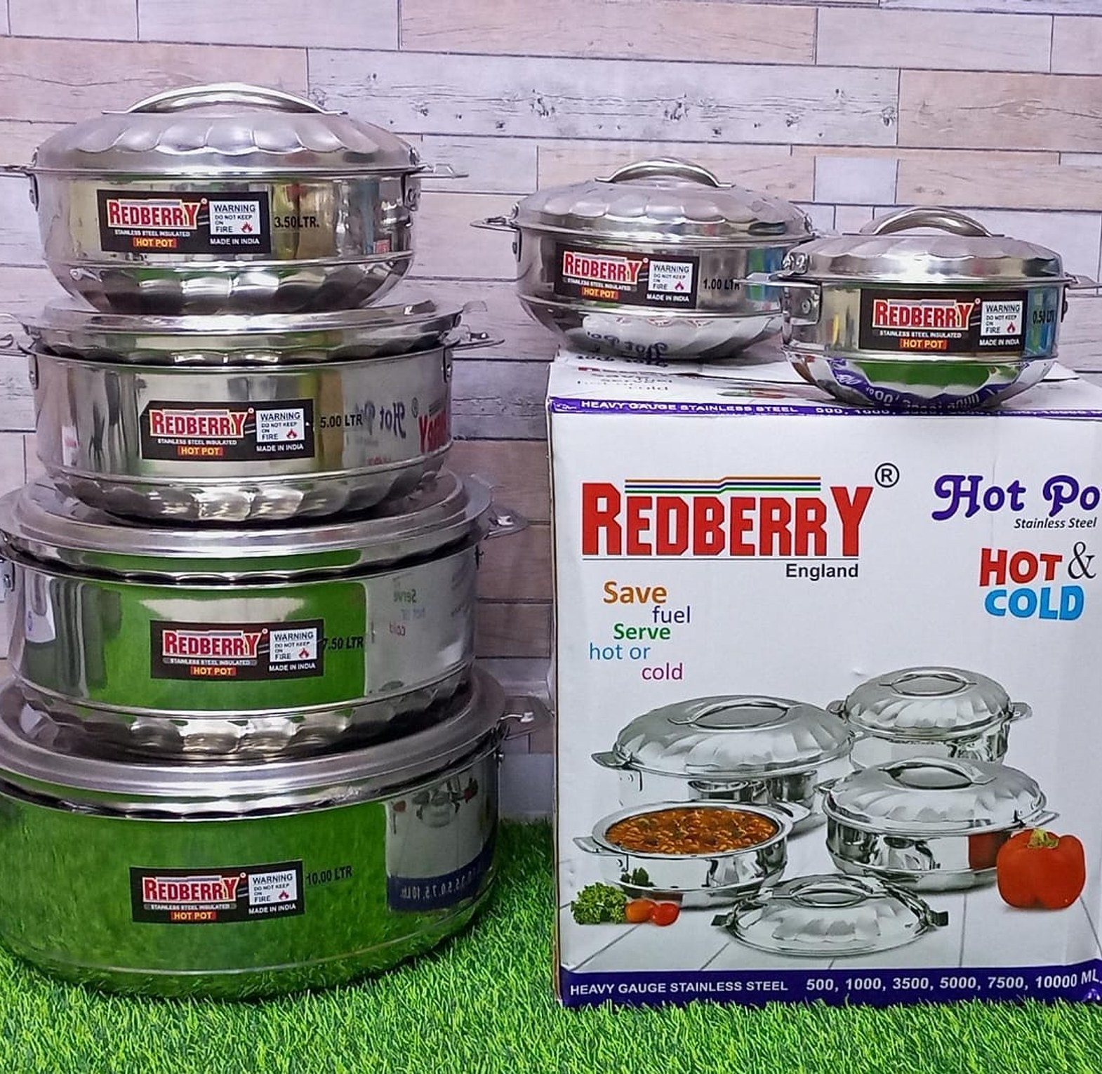 HOTPOTS. Signatures 6PC sets Heavy Gauge  Hot Pots Serving Dishes image