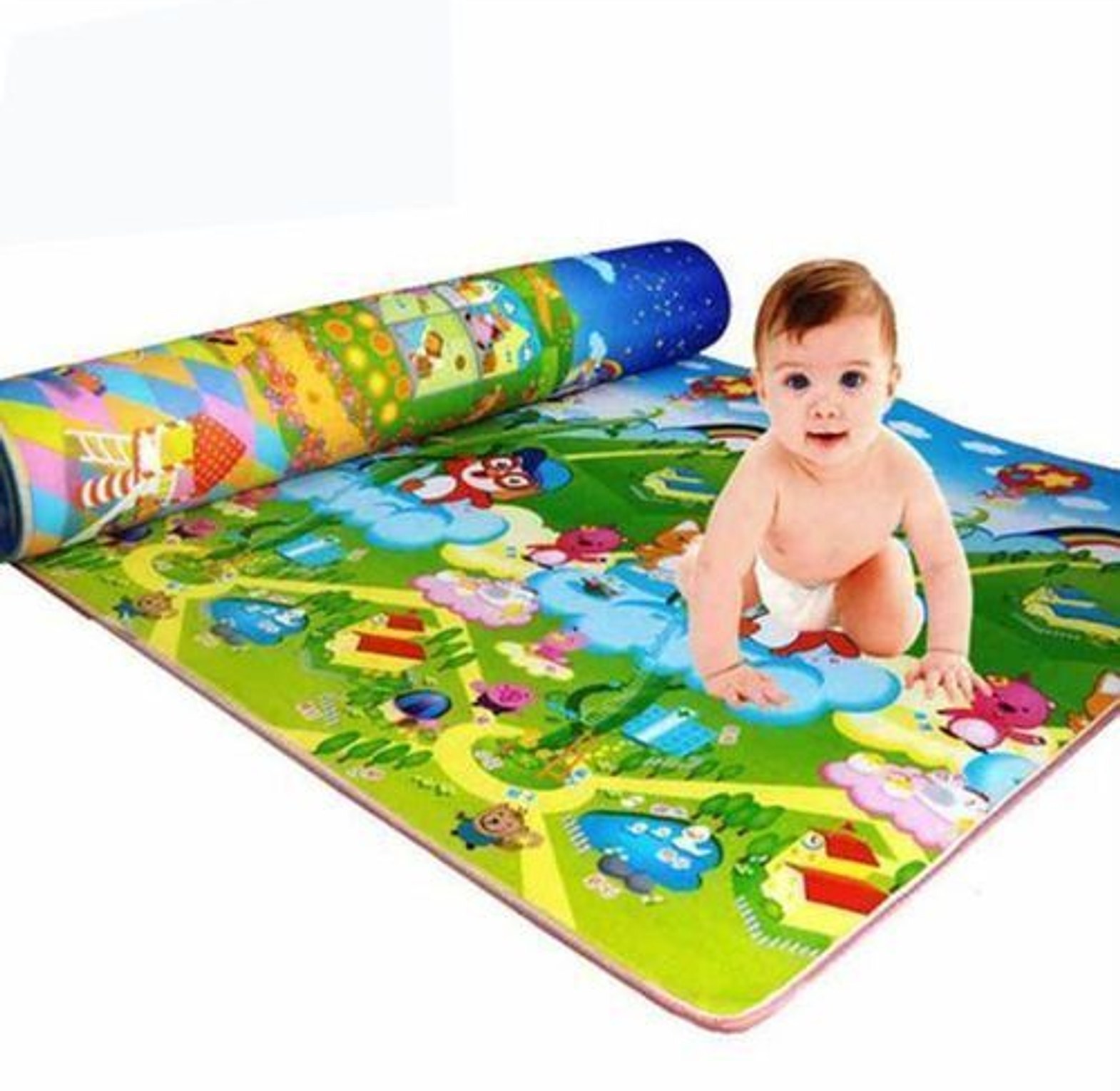 Fashion Baby Play Mat, Double Sided Foam- Multicolor image