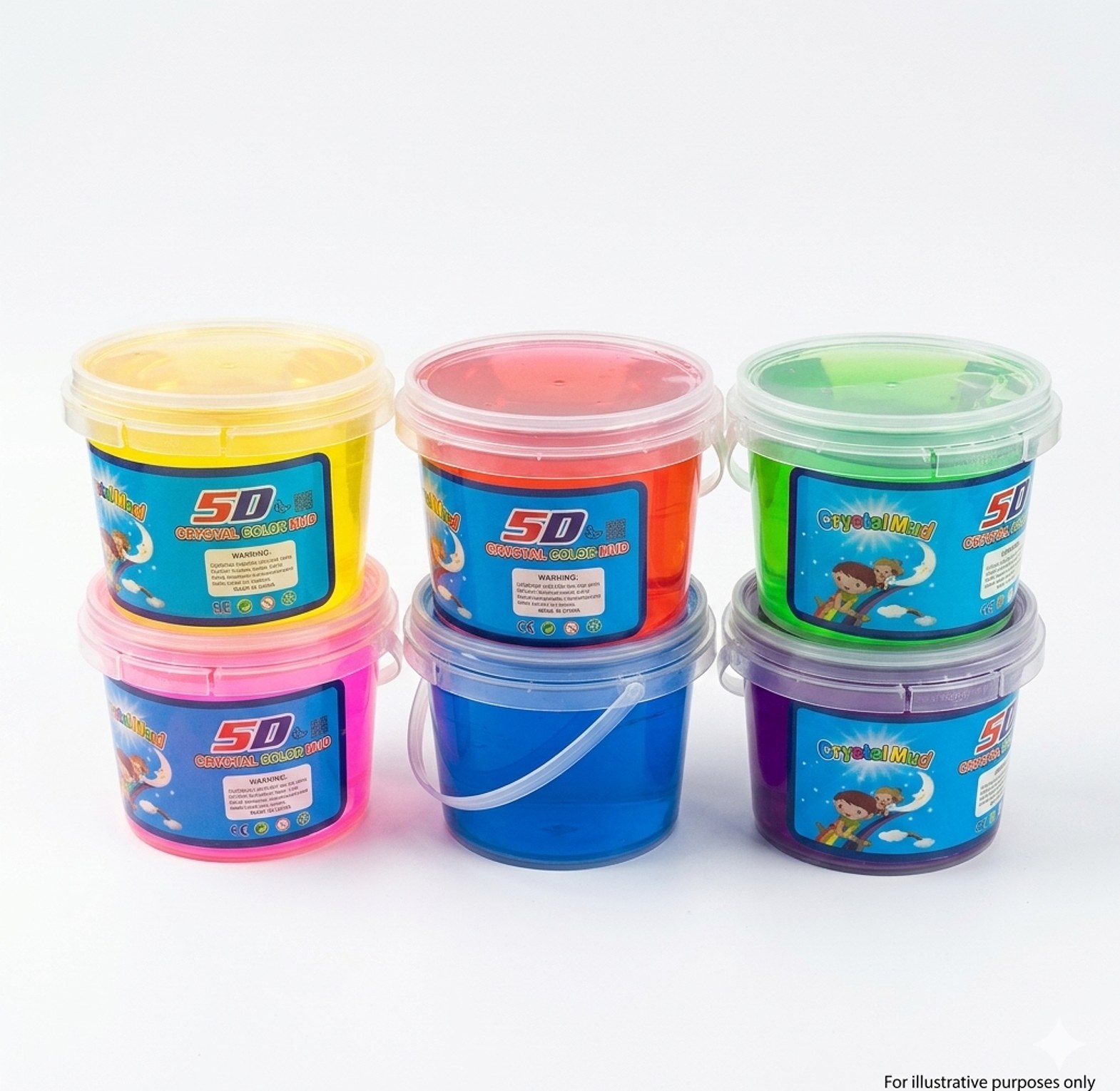 5D Crystal Color Mud Slime Toy for Kids 500g Big Bucket Non-Sticky Sensory Play Dough for Children Creative Toddler Gift image