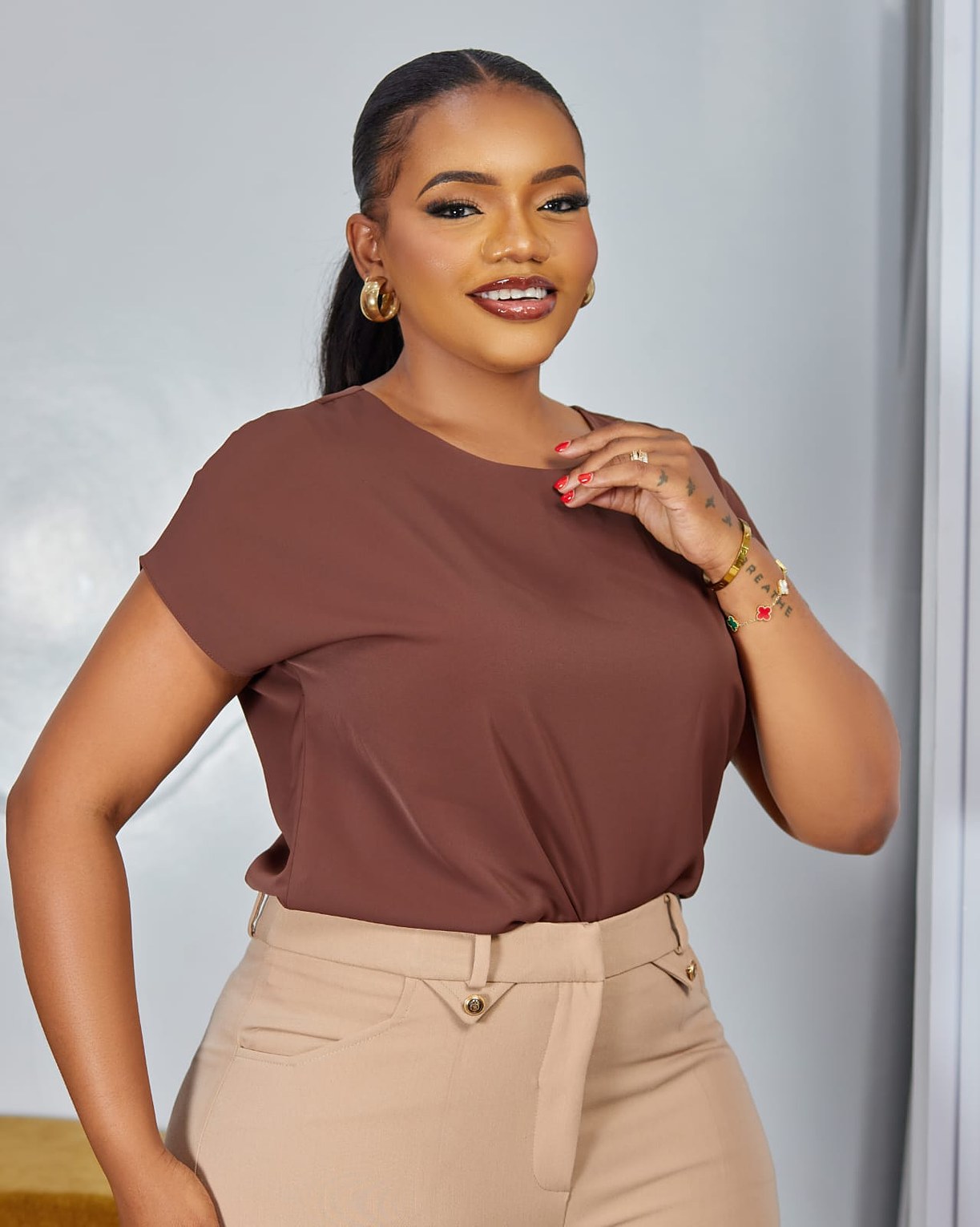 Premium Turkish Brown Camisole Top image