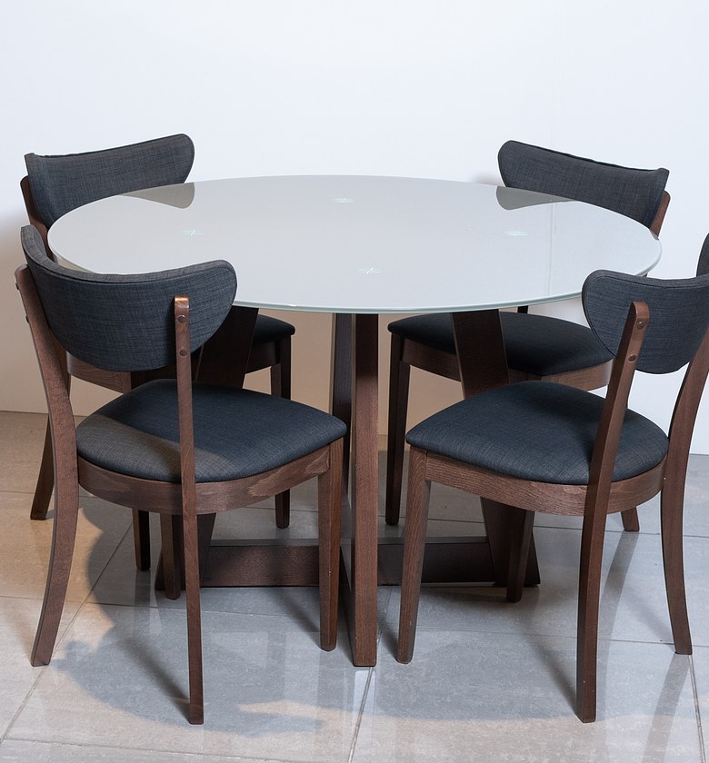  TABLE DINING ROUND GLASS image