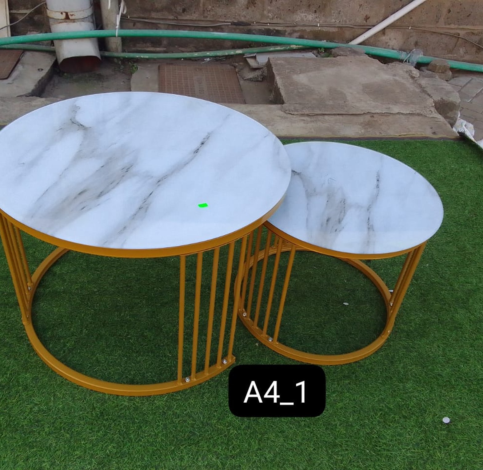 New Model Luxury  Pure Marble Top Nesting Coffee Tables image
