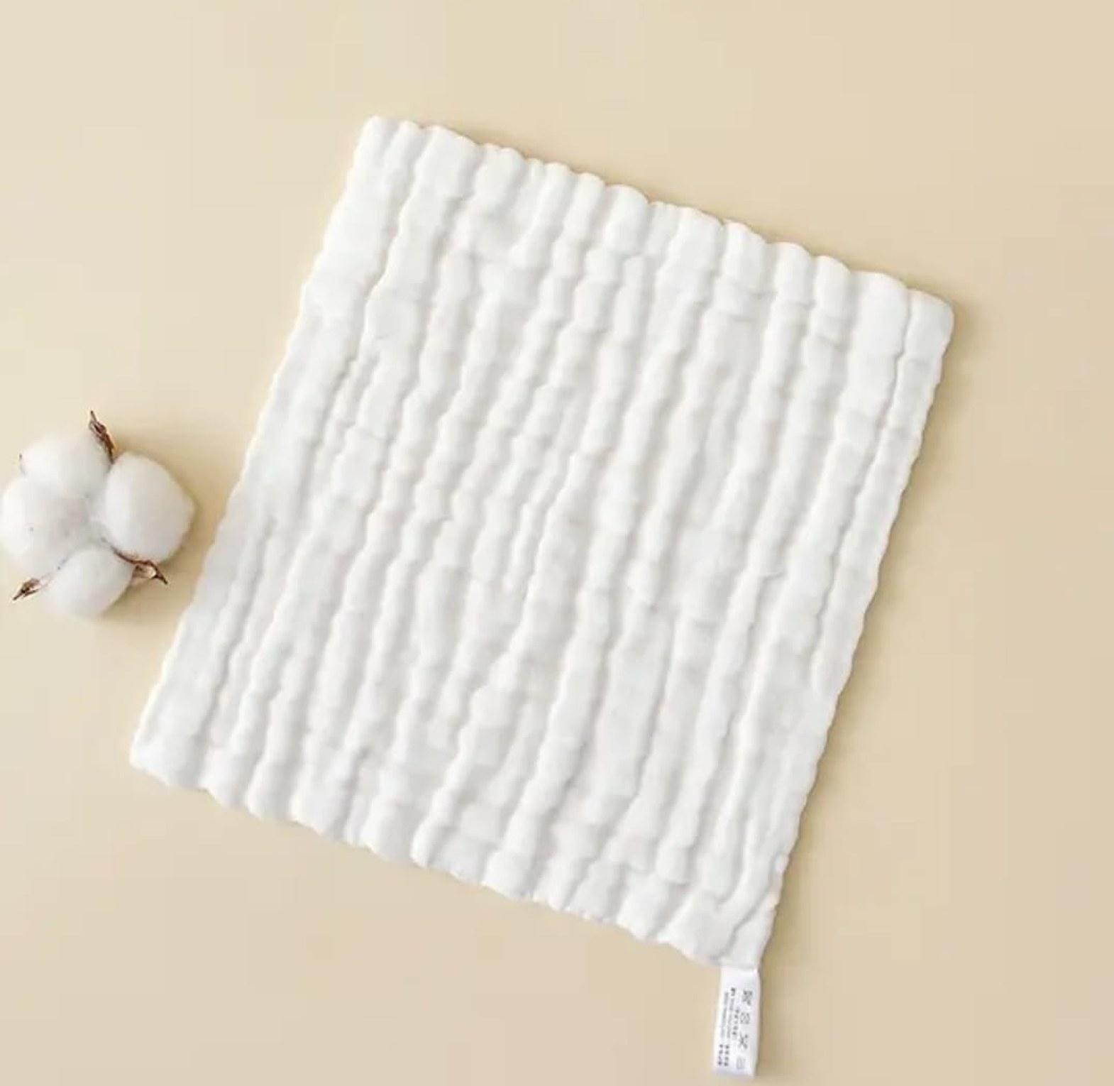Baby Muslin Wash Cloths - Bubble Weave image