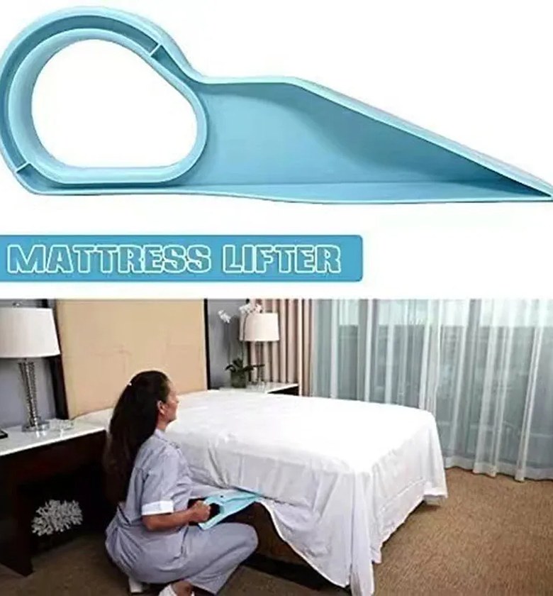 Ergonomic Mattress Lifter and Bedsheet Tucker Tool - Back Pain Relief Wedge Elevator for Easy Bed Making image