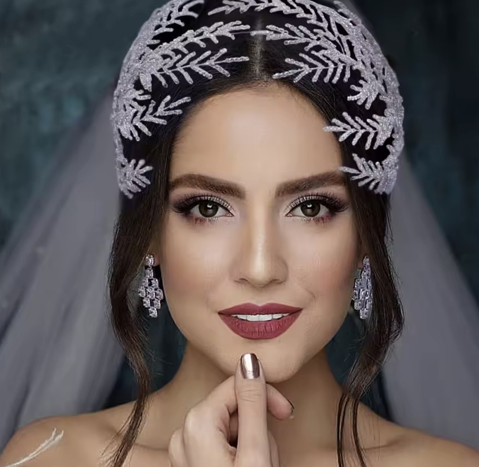 Artemis Crystal & Pearl Bridal Tiara image