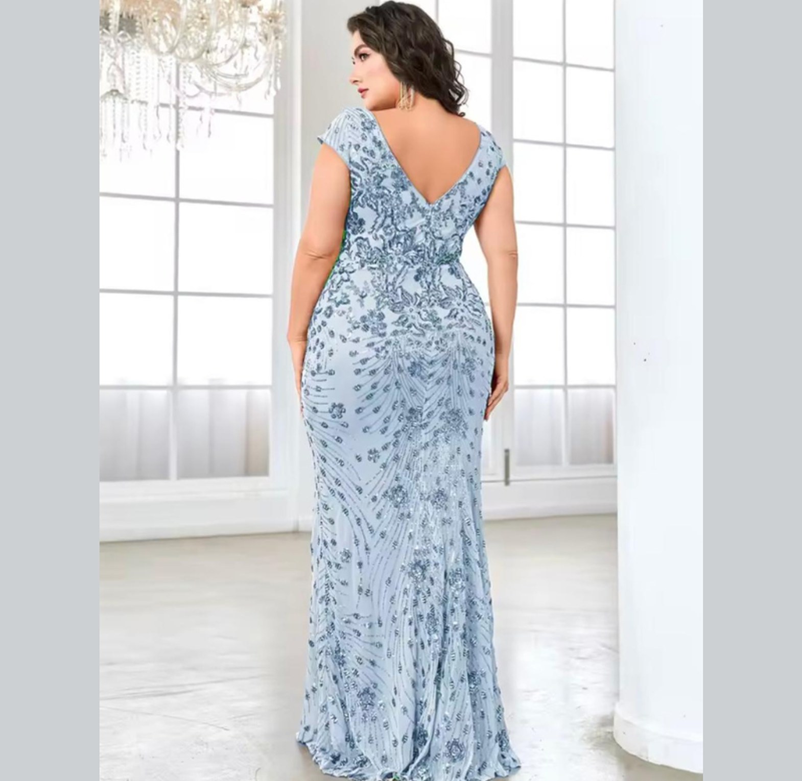 Gilded Vine Embellished Mermaid Gown image