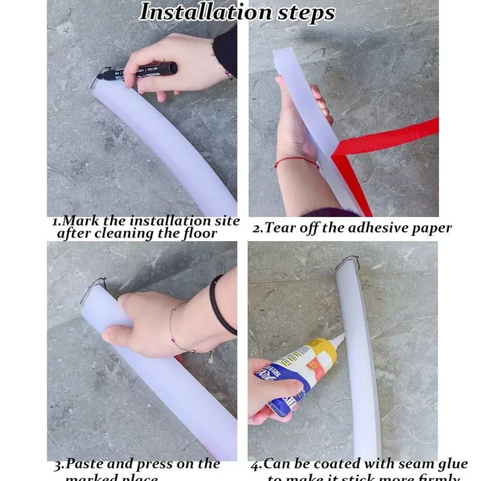 Silicone Shower Water Stopper Barrier image
