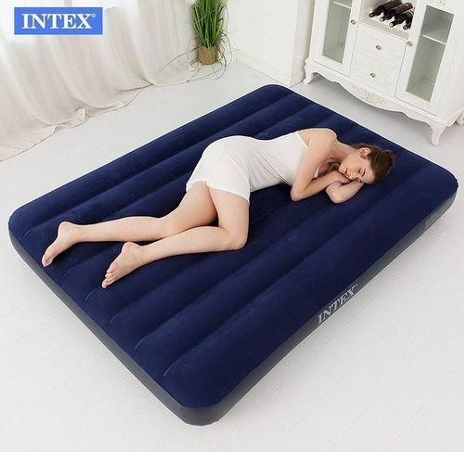 Intex 3*6 Inflatable Mattress Airbed Inflatable Mattress With Free Pump image