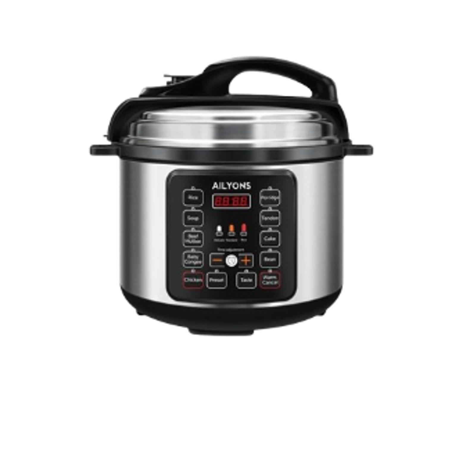 AILYONS LS-A1 5L Deluxe 5L Automatic Electric Digital Pressure Cookers 900W Silver image
