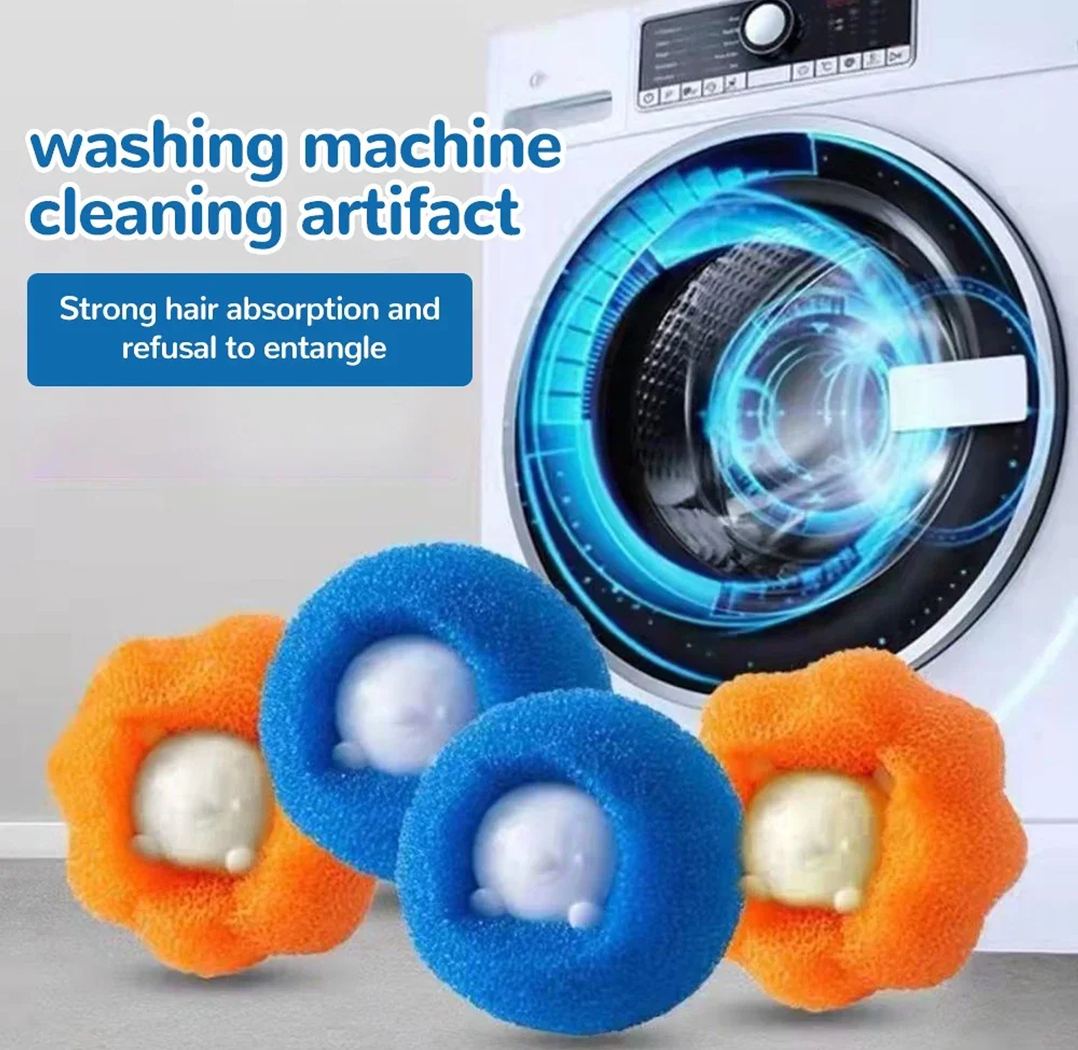 Laundry Hair Catcher Sponge Balls 10 Piece Set for Washing Machine image