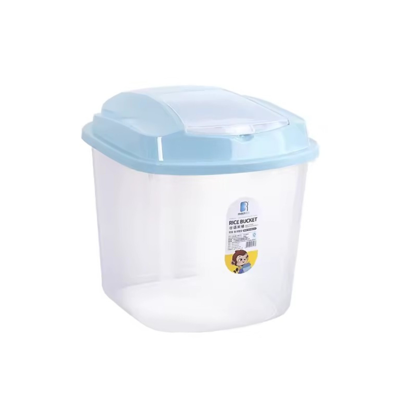 Air-Tight Rice Bucket and Cereal Storage Dispenser 5kg/10kg Moisture-Proof Kitchen Container with Measuring Cup image
