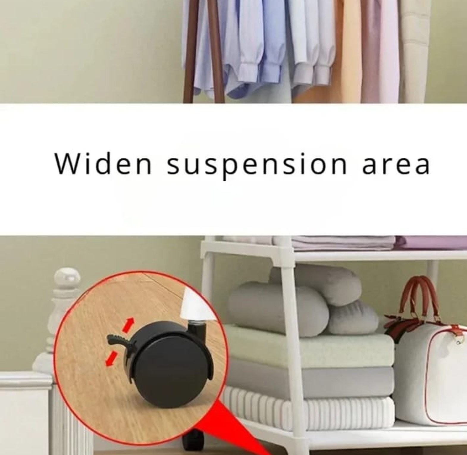 Indoor triangular coat rack image