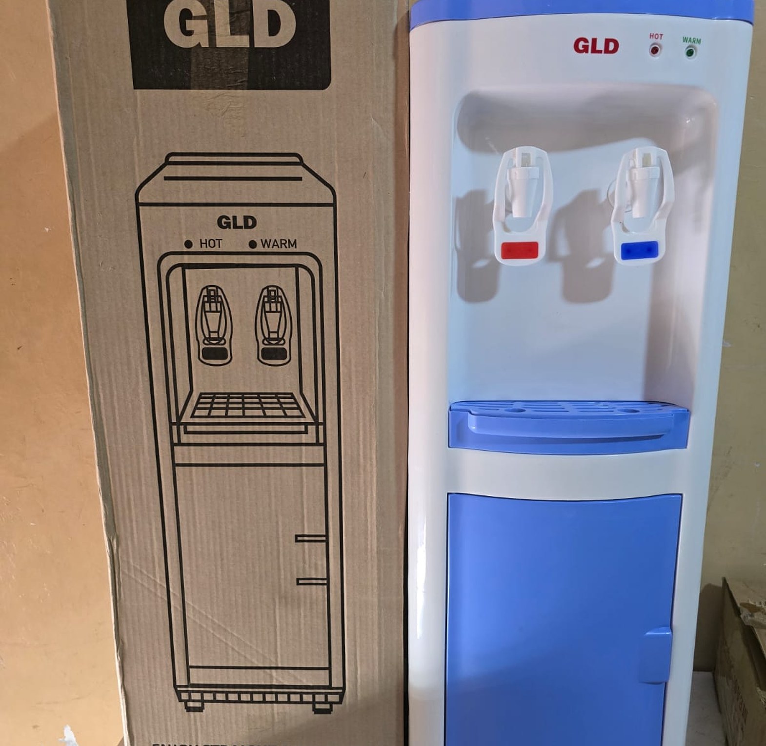 Gld Hot and Normal Standing Dispenser With Storage Cabinet image