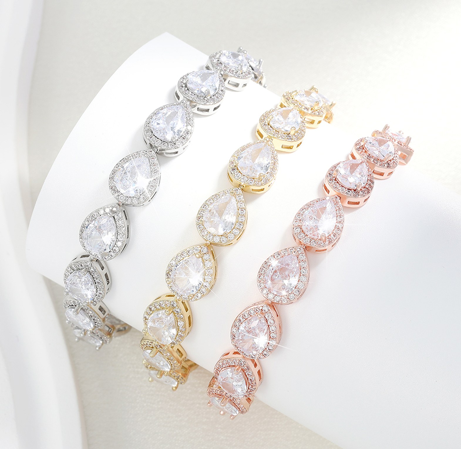 Water Drop Cubic Zirconia bracelets image