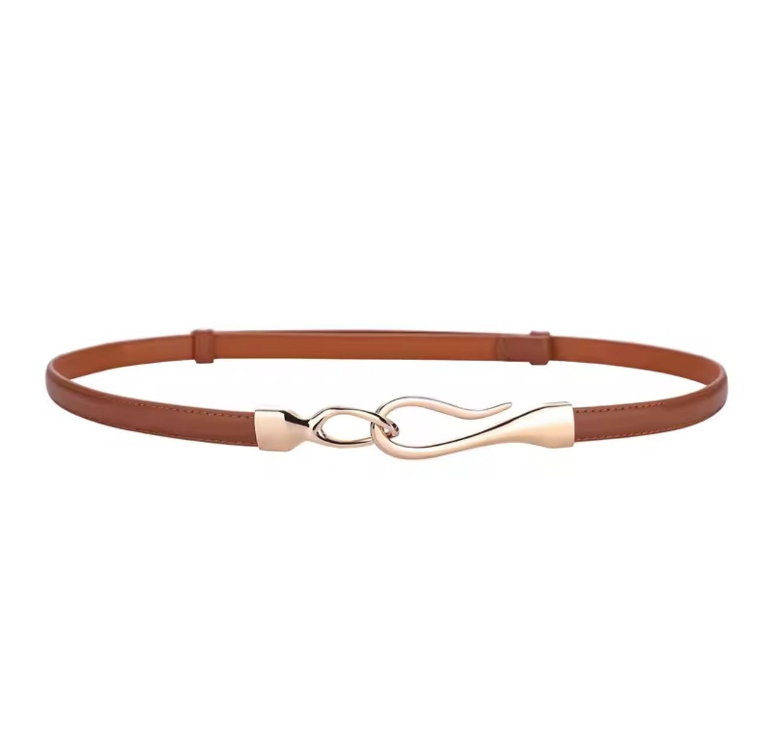 Adjustable Buckle Leather Belt image