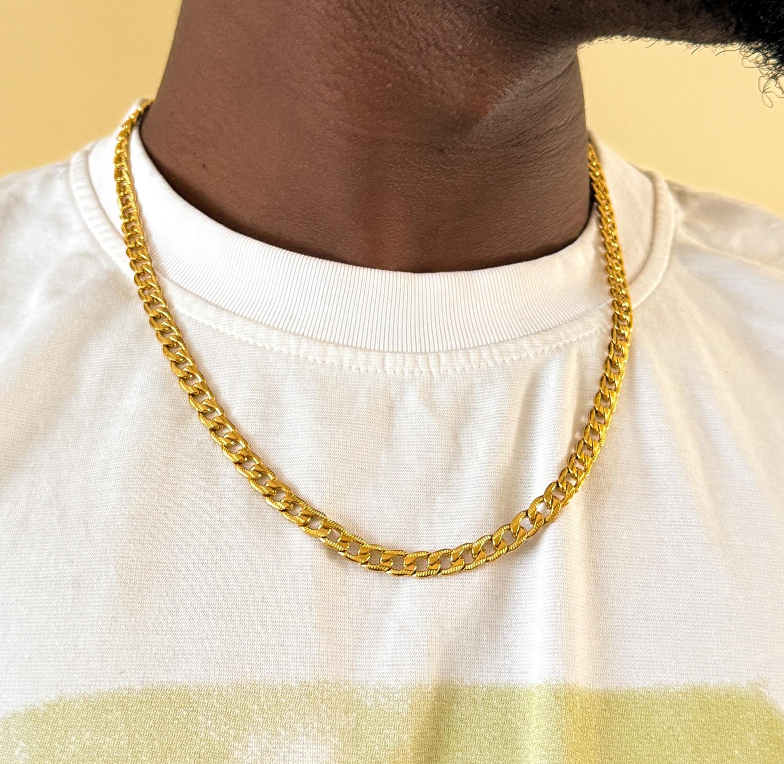 4mm gold cuban chain image
