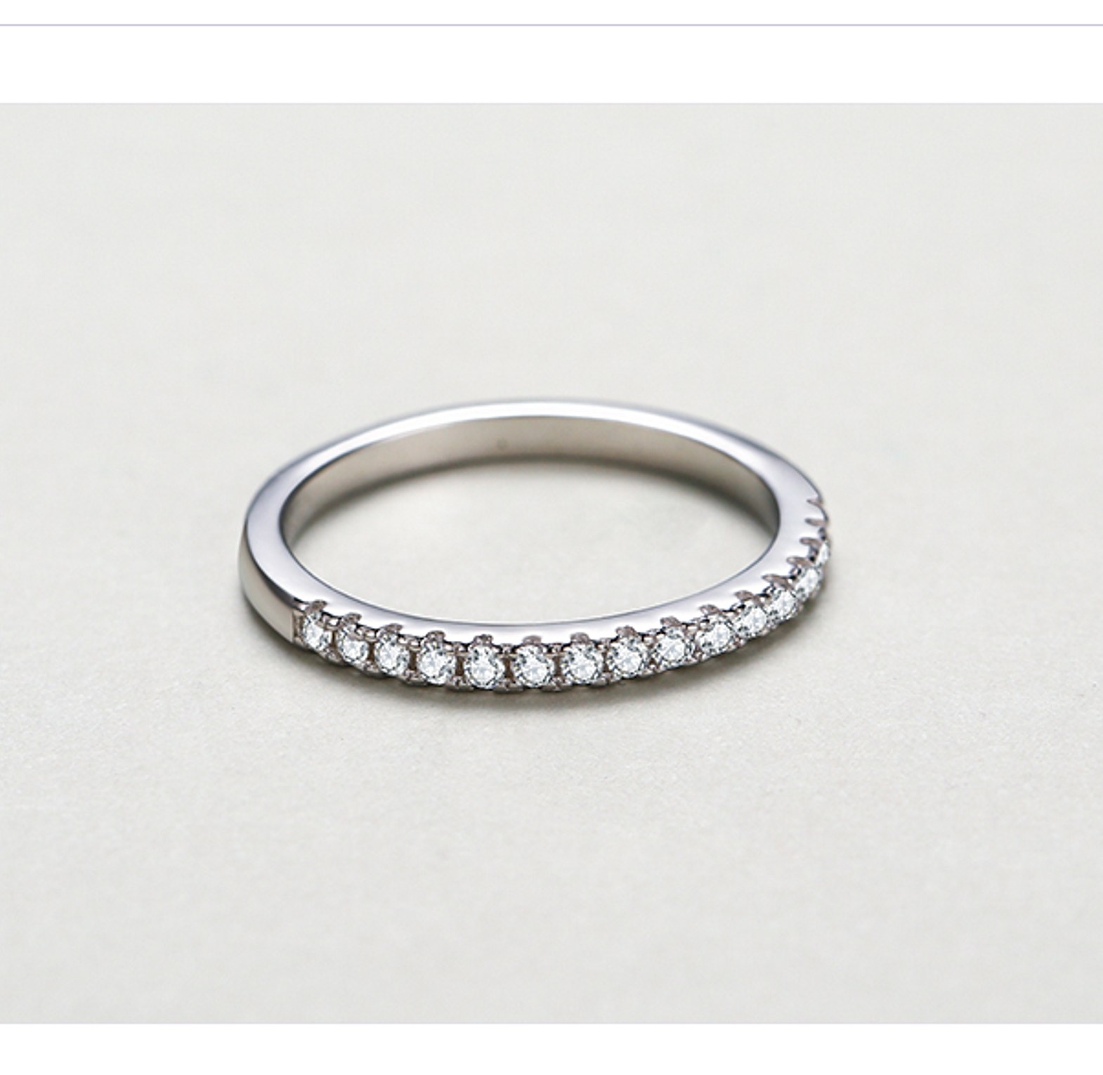 Cubic Zirconia Ladies/women wedding band/ring  image